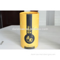 Yellow paper tube tea box for packaging